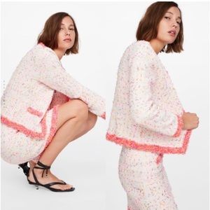 NWT Zara knit neon set sz M